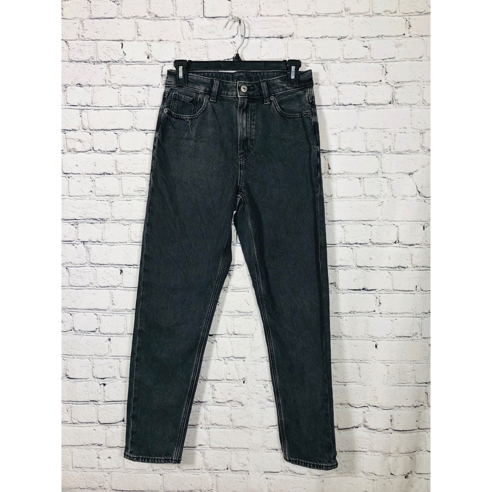 American Eagle Jeans Womens 0 Short Strigid Mom Faded Black Excellent Denim